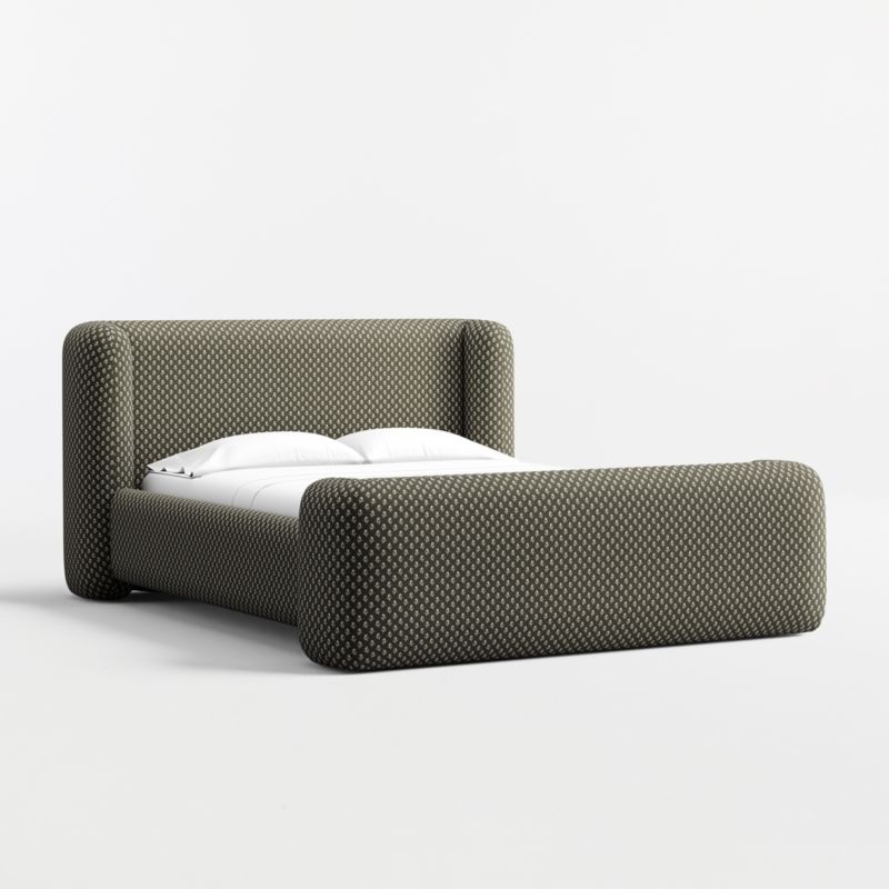 Salone Curved Shelter Upholstered Queen Bed - image 4 of 8