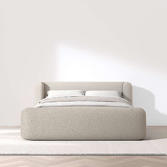 Salone Curved Shelter Upholstered Bed