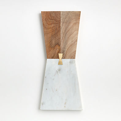 View Salvia Narrow Nesting Marble and Wood Cheese Board details