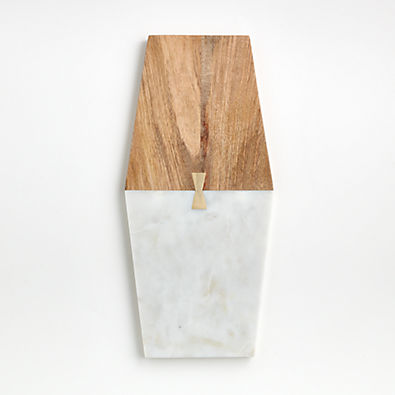 View Salvia Wide Nesting Marble and Wood Cheese Board details