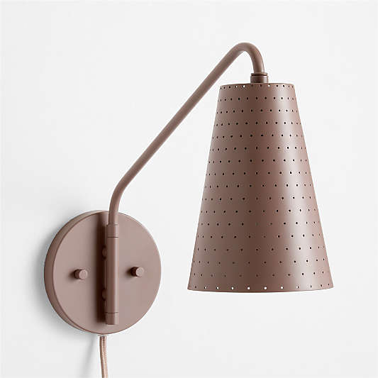 Sammy Purple Plug-In Wall Sconce