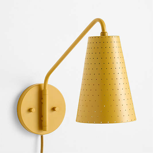Sammy Yellow Plug-In Wall Sconce