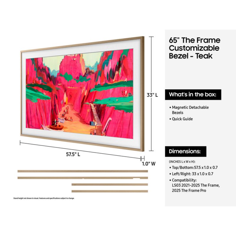 Samsung The Frame 65" Bezel in Modern Teak - image 4 of 5