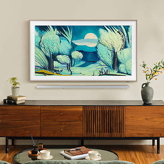 Samsung 65" QLED The Frame TV and Soundbar Bundle in White
