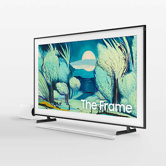 Samsung 65" QLED The Frame TV and Soundbar Bundle in White