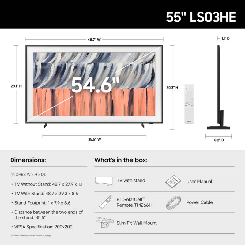 Samsung 55" The Frame TV - image 2 of 8
