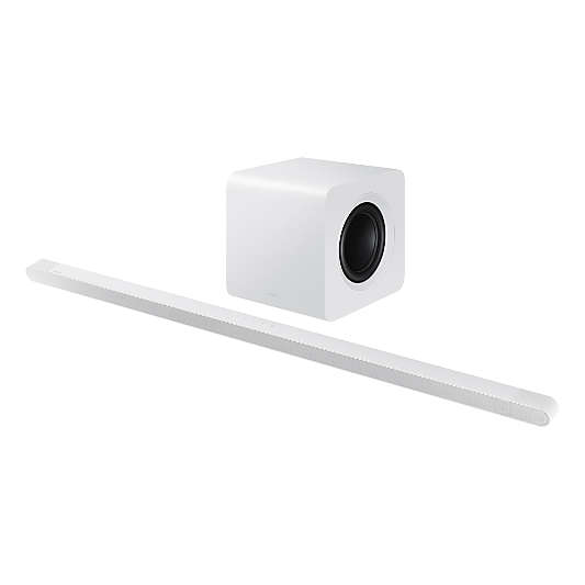 Samsung Ultra-slim 3.1.2ch. Wireless Dolby ATMOS White Soundbar & Subwoofer with Q-Symphony