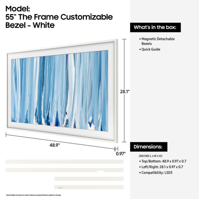 Samsung The Frame 55" Bezel in Modern White - image 4 of 5