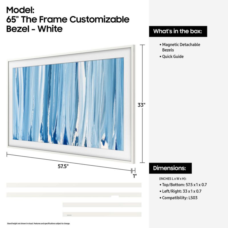 Samsung The Frame 65" Bezel in Modern White - image 4 of 5