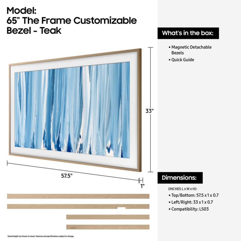 Samsung The Frame 65" Bezel in Teak - image 3 of 4
