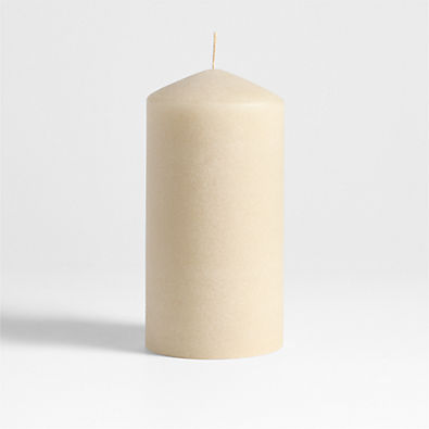 View Sand Large Ivory 4"x8" Pillar Candle details