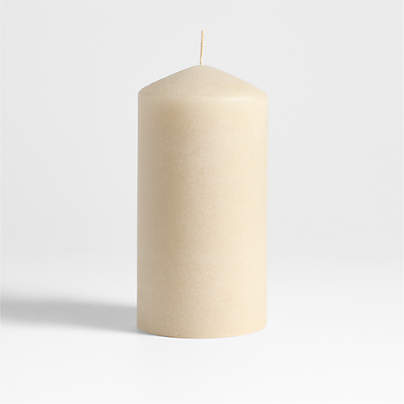 Sand Large Ivory 4"x8" Pillar Candle