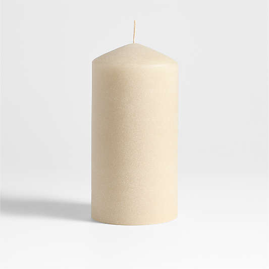 Sand Large Ivory 4"x8" Pillar Candle