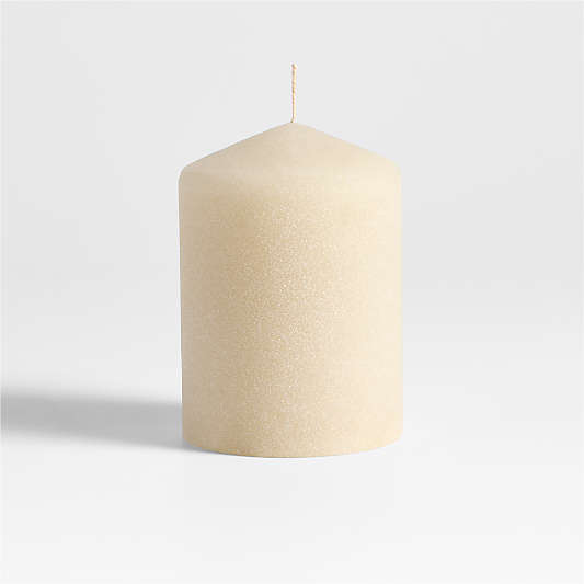 Sand Small Ivory 3"x4" Pillar Candle