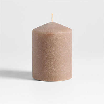 View Sand Small Light Brown 3"x4" Pillar Candle details