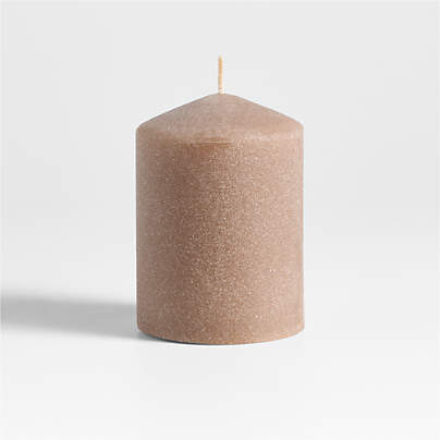 Sand Small Light Brown 3"x4" Pillar Candle