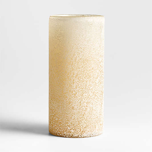 Warm Ivory Sandblasted Hurricane Candle Holders