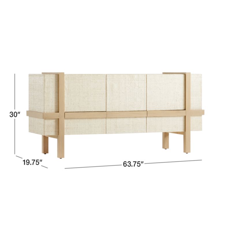 Sands Grasscloth Storage Media Console