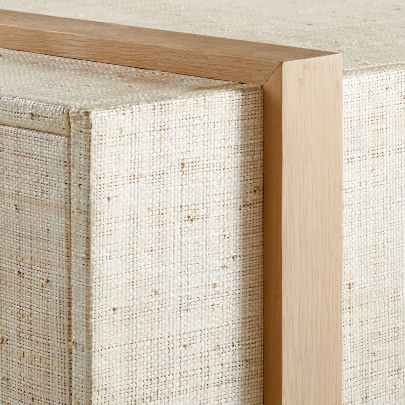 Sands Grasscloth Storage Media Console