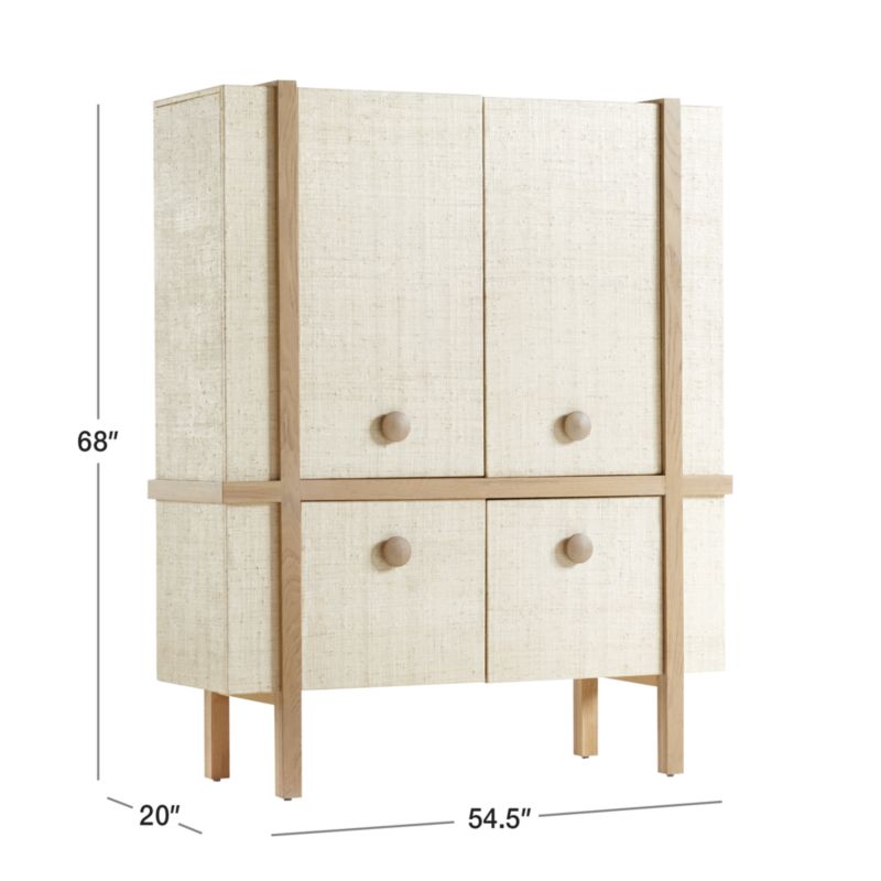 Sands Grasscloth Storage Cabinet