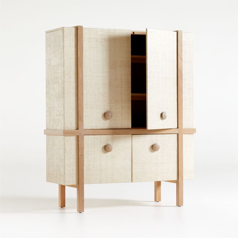 Sands Grasscloth Storage Cabinet