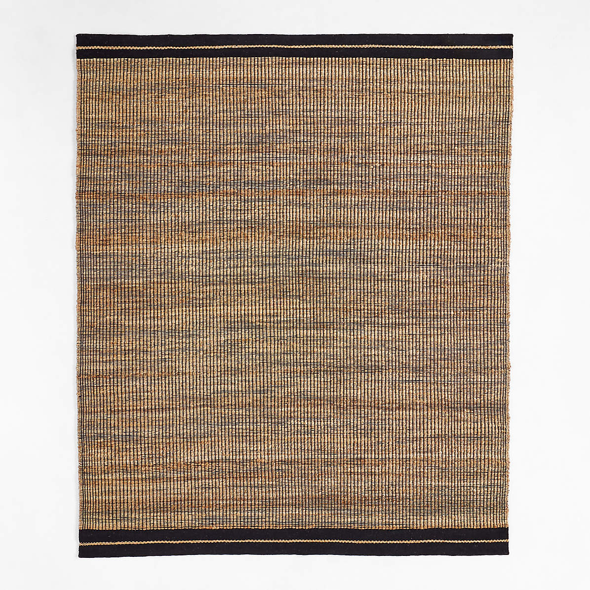 Santa Cruz Jute Wool Blend Black Border Rug Swatch 12