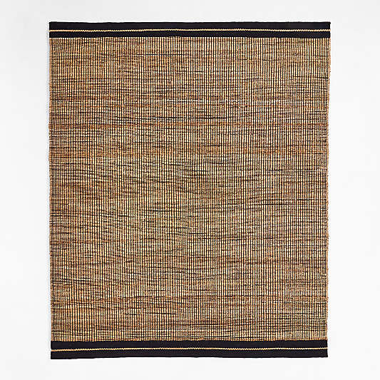 Santa Cruz Jute/Wool Blend Black Border Area Rug