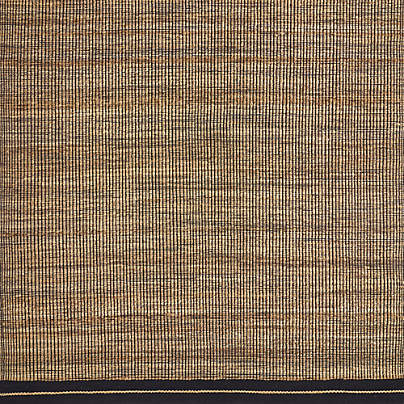 Santa Cruz Jute/Wool Blend Black Border Area Rug 6'x9'