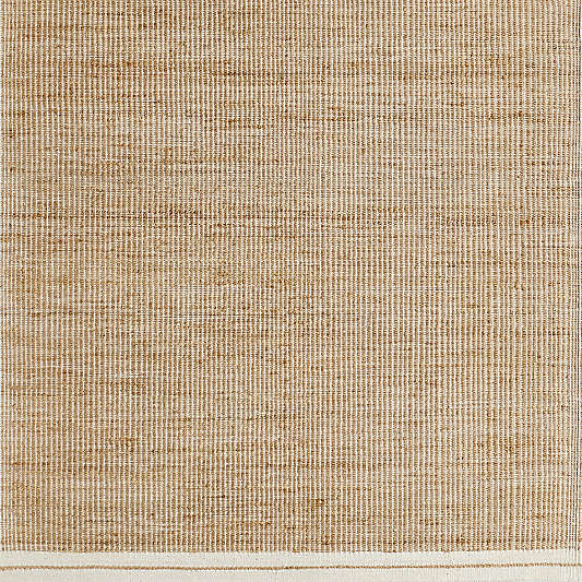 Santa Cruz Jute/Wool Blend Cream Border Rug Swatch 12"x18"