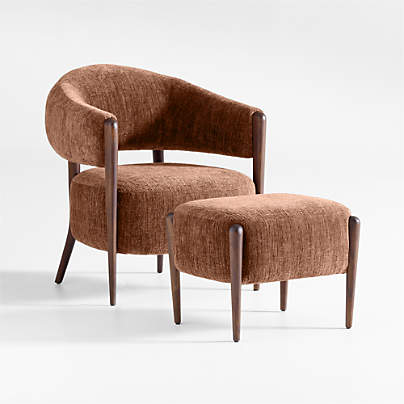 Santi Accent Chair with Ottoman