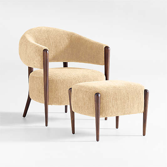 Santi Accent Chair with Ottoman