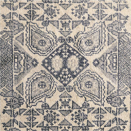 Sardinia Wool Performance Blend Traditional Blue Handknotted Area Rug
