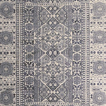 Sardinia Wool Performance Blend Traditional Blue Handknotted Area Rug 6'x9'