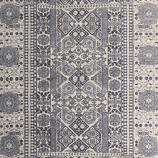 Sardinia Wool Performance Blend Traditional Blue Handknotted Area Rug 6'x9'
