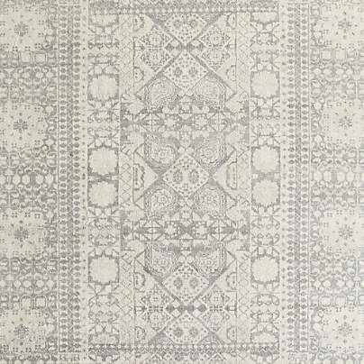 Sardinia Wool Performance Blend Traditional Grey Handknotted Area Rug 6'x9'