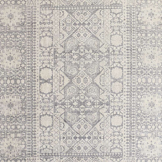 Sardinia Wool Performance Blend Traditional Grey Handknotted Area Rug
