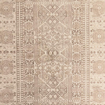 Sardinia Wool Performance Blend Traditional Ivory Handknotted Area Rug 6'x9'