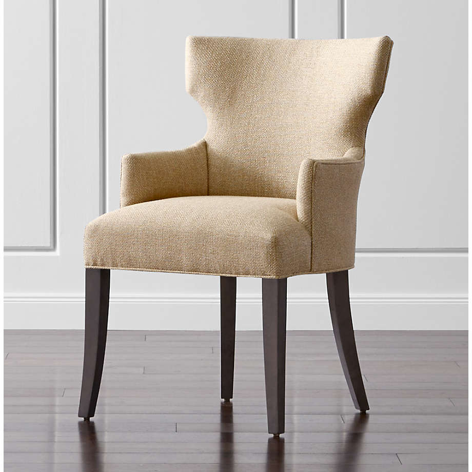 Sasha Upholstered Dining Arm Chair + Reviews Crate & Barrel