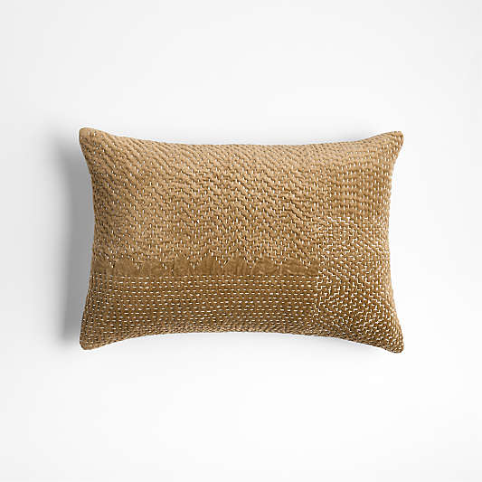 Sashiko Organic Cotton Velvet Throw Pillows