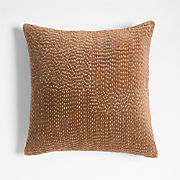 Weekend Camel Brown Organic Cotton 70"x55" Fringe Throw Blanket