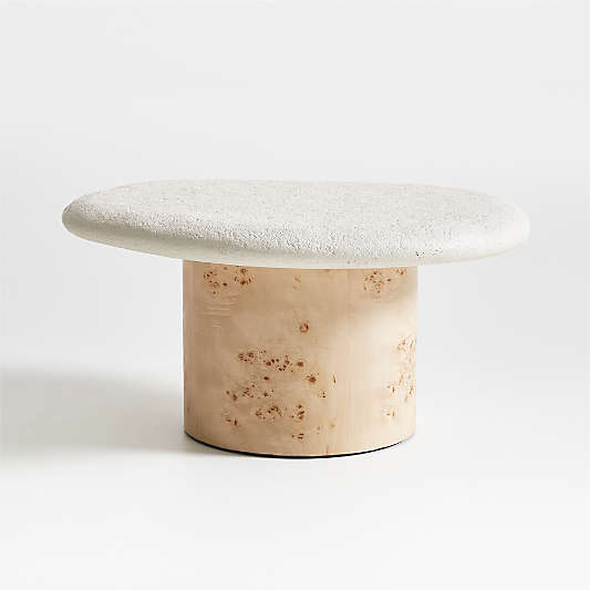 Sassolino Burl Wood Side Table by Athena Calderone