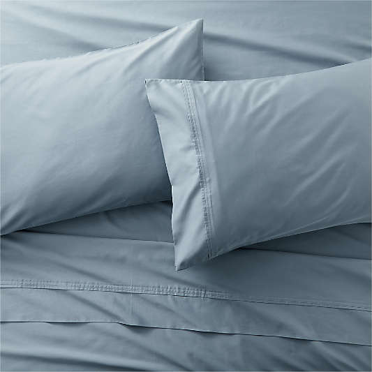 400 Thread Count Sateen Blue Full Sheet Set