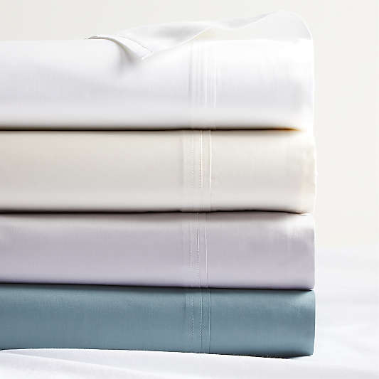 Favorite Organic Cotton Sateen Ivory Bed Sheet Sets