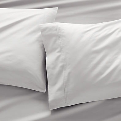 View Favorite Organic Cotton Sateen Dove Grey Standard Pillowcases, Set of 2 details