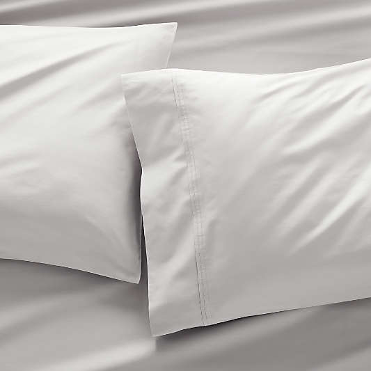 400 Thread Count Sateen Dove Pillow Cases King, Set of 2