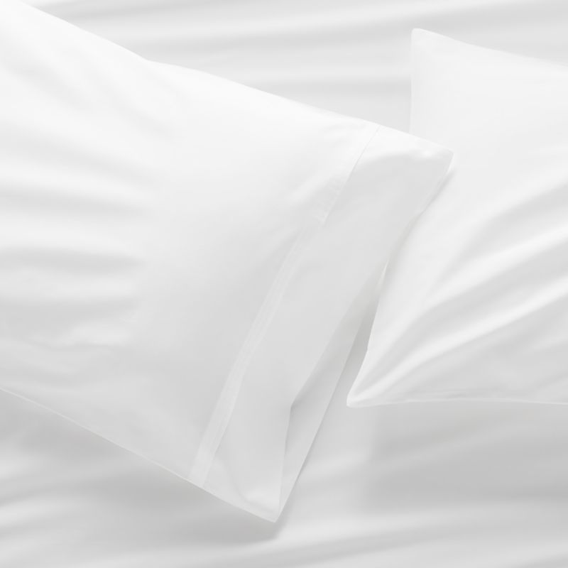 400 Thread Count Sateen White Pillow Cases King, Set of 2