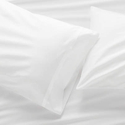 Set of 2 Washed Organic Standard Pillow Cases + Reviews | Crate & Barrel