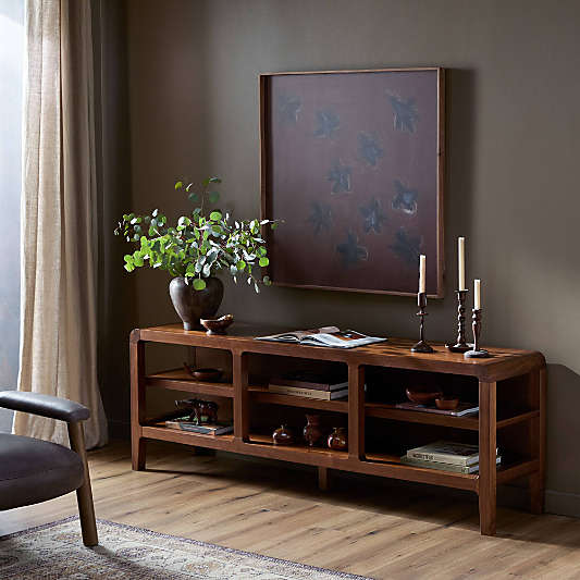 Saul Solid Dark Walnut 78" Console Table
