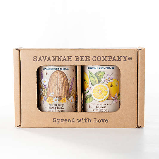 Savannah Bee Co Whipped Honey Duo: Original and Lemon Honey