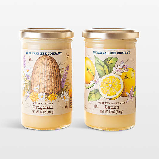 Savannah Bee Co Whipped Honey Duo: Original and Lemon Honey